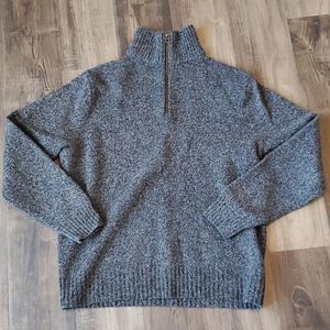 J.Crew Heather Gray 1/4 Zip Merino Sweater